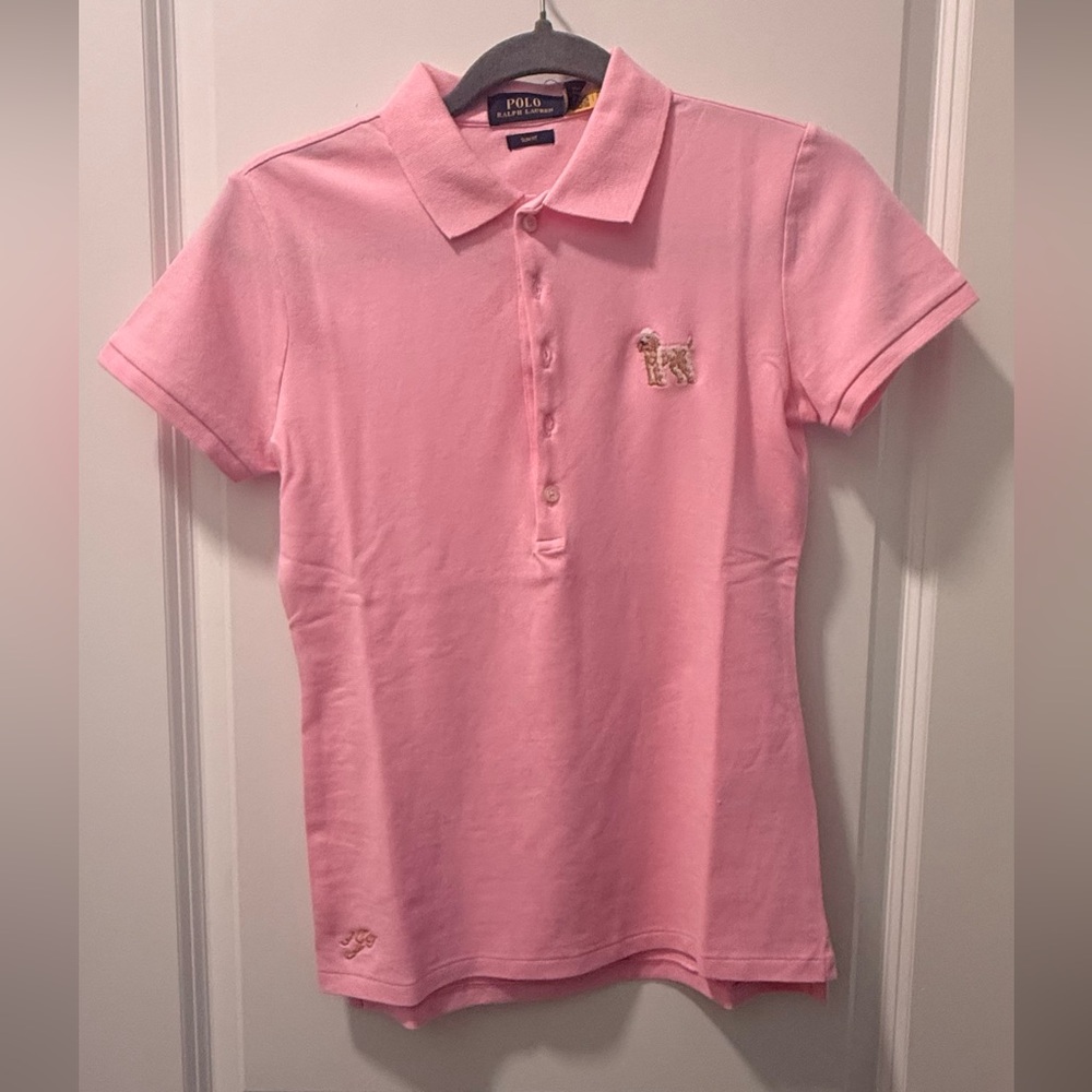 Women Polo by Ralph Lauren Slim fit  Pink Polo Shirt